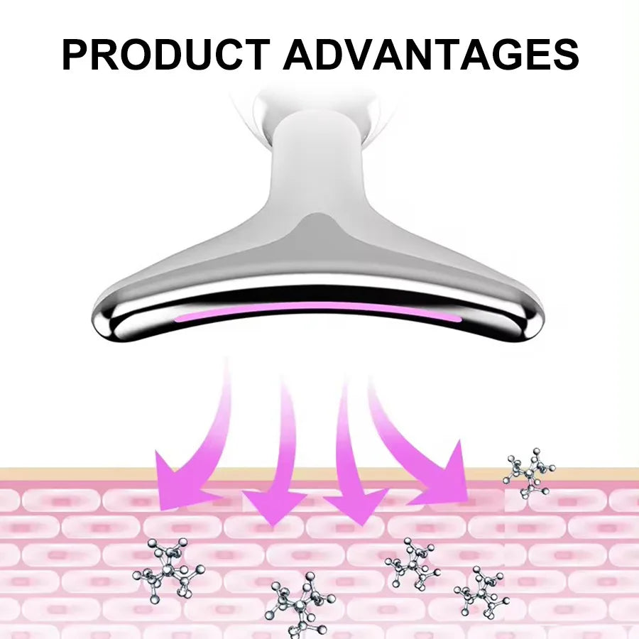 3 Colors/7 Colors Face Neck Massager Household Lifting And Firming Facial Electric Introduction Beauty Massage Face Care Tools