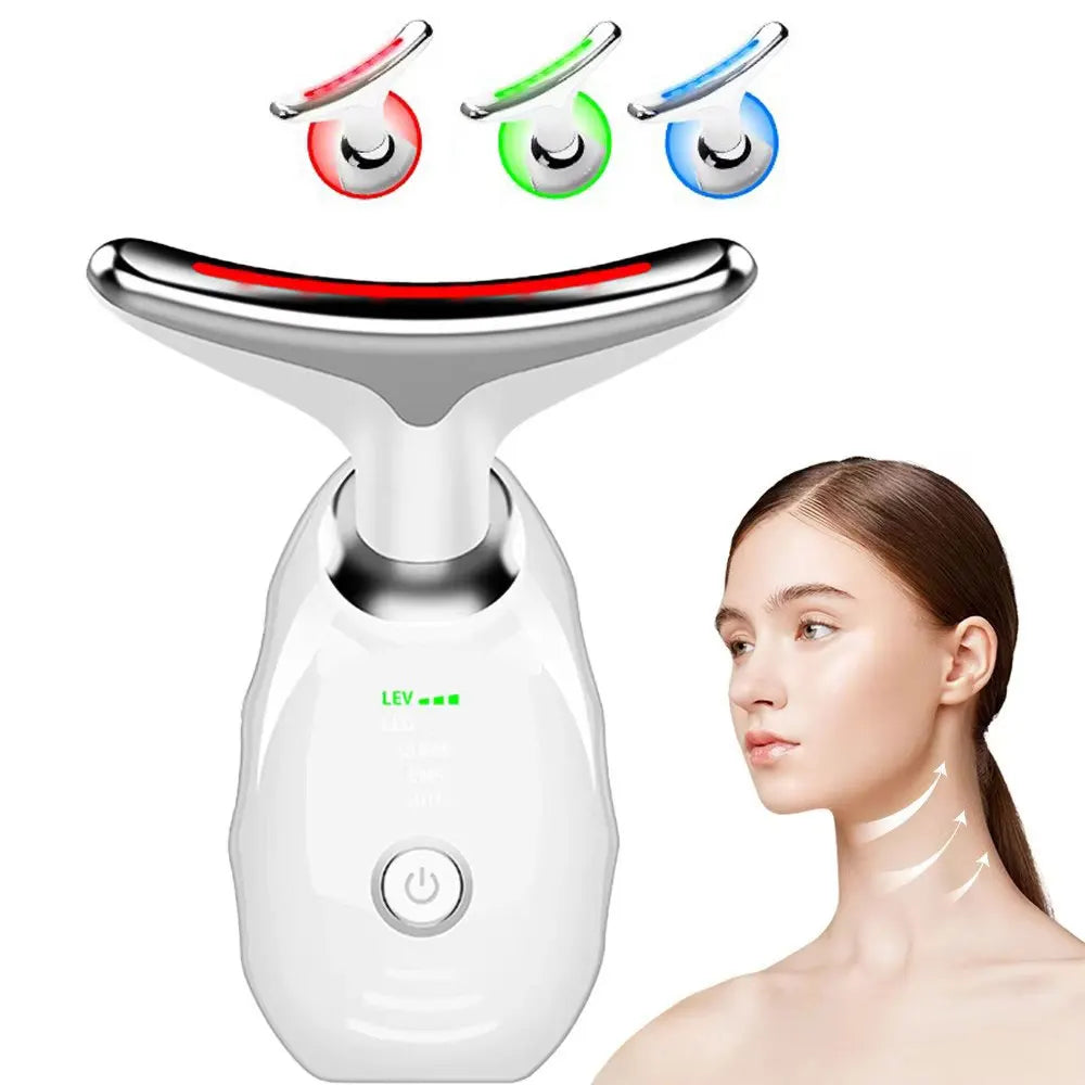 3 Colors/7 Colors Face Neck Massager Household Lifting And Firming Facial Electric Introduction Beauty Massage Face Care Tools