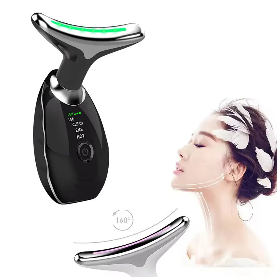 3 Colors/7 Colors Face Neck Massager Household Lifting And Firming Facial Electric Introduction Beauty Massage Face Care Tools