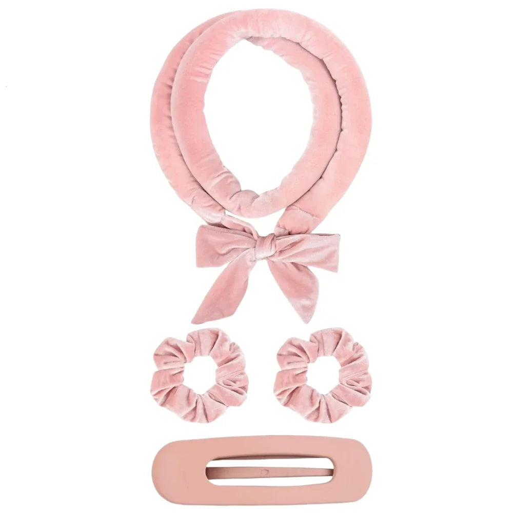 Luxury Heatless Silk Curling Ribbon Set - Effortless Overnight Curls Without Damage
