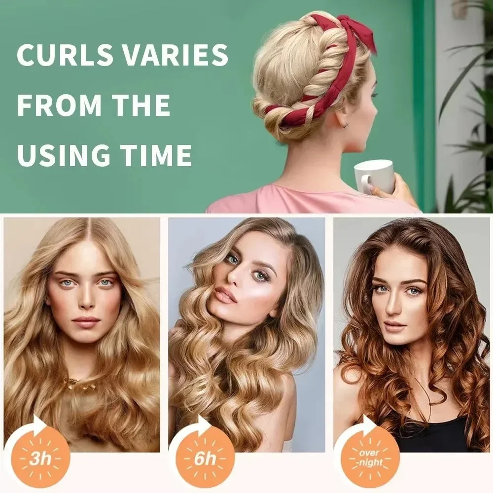 Luxury Heatless Silk Curling Ribbon Set - Effortless Overnight Curls Without Damage