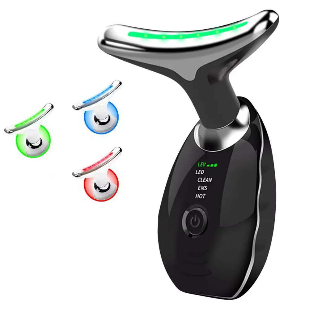 3 Colors/7 Colors Face Neck Massager Household Lifting And Firming Facial Electric Introduction Beauty Massage Face Care Tools